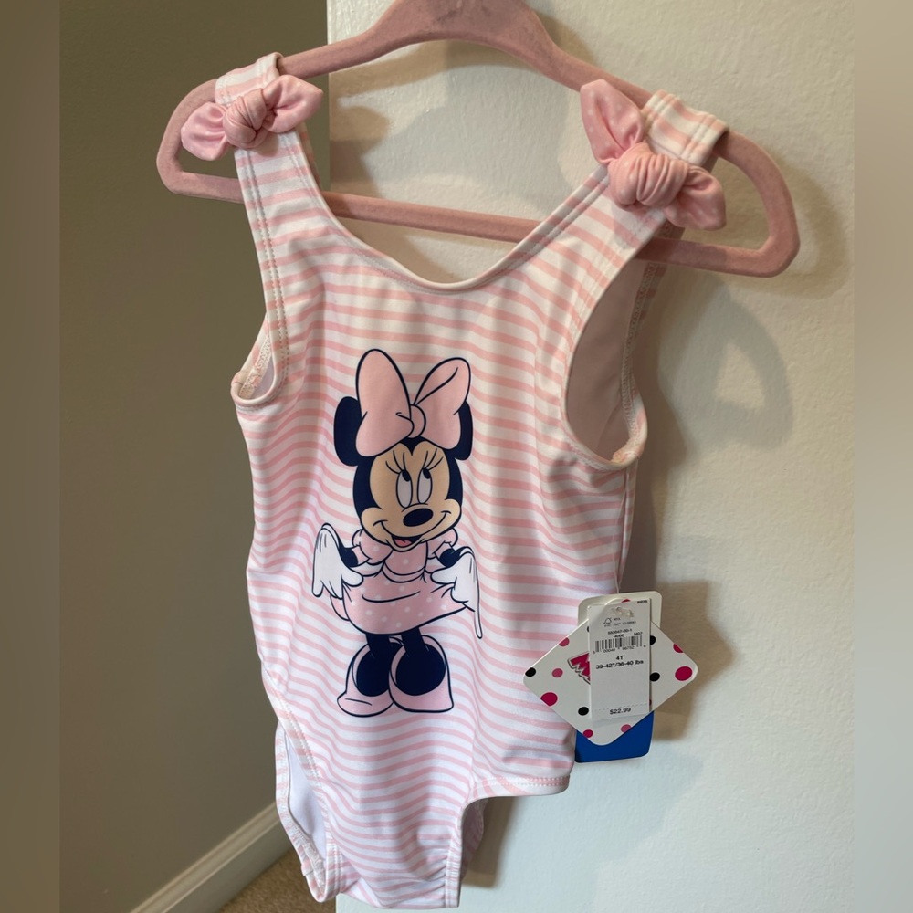 Minnie Mouse one piece bathing suit size 4T
